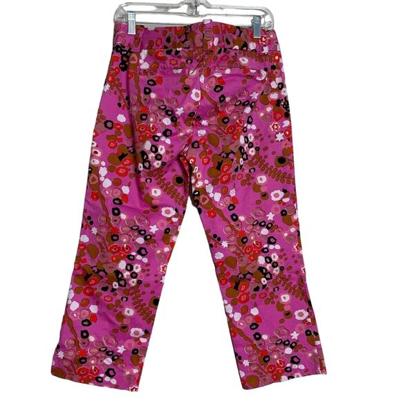 J. Crew Stretch City Fit Chino Cafe Capris Cropped Pants Pink Size 8 - Picture 3 of 6